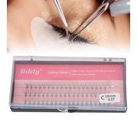 Brrnoo False Eyelashes Cluster Set - 60pcs 0.07mm Thickness Eyelash Extensions, 3D Mink Effect, 10mm Length, Craftsmanship & Easy Application Tool