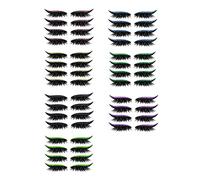 Brrnoo False Eyelashes with Eyeliner Stickers, Reusable Self-adhesive 7 | , Fluffy Look, Man-made Fiber, 28 Pairs for Daily or Bold Eye Makeup, Suitable for Beginners