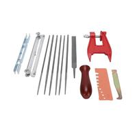 Brrnoo File Kit with Stump Vise and Wooden Handle Complete Sharpening