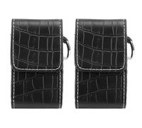 Brrnoo Fingertip Pulse Oximeter Case, PU Leather Portable 2 Pack
