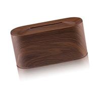 Brrnoo Flame Essential Oil Diffuser 220ml Ultrasonic Aromatherapy Diffuser Humidifier with 7 Color Changing Flame Light and Auto Shut Off for Home Office Bedroom (Dark Wood Grain)