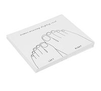 Brrnoo Foot Shape Nail Display Cards,Pedicure Cards, for Showing Toenail Art Samples, Photography Props, Practice Training, Salon Client Selection,Cardboard, Blank, White, 20 Sheets
