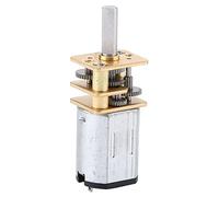 Brrnoo Gear Motor, Electric Reduction Motor Variable Speed 3V/6V/12V 50-2000RPM Metal with Output Shaft, Micro Drive, for Robotics and Projects