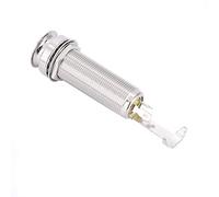 Brrnoo Guitar Jack, Guitar End Pin Jack Easy Installation Copper Mono Input for Electric Ukulele Pickup (Silver)