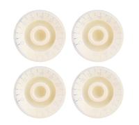 Brrnoo Guitar Knobs, Potentiometer Knob with 1.0 * 0.5in 4 PCS 6mm Mounting Hole Inner Diameter Speed Tone Volume Control Bass for EPI Electric Guitar (On-white black letters)
