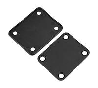 Brrnoo Guitar Neck Plate, with Four Mounting Screws Steel Alloy Material Suitable for Electric Guitar and Electric Bass (Black)