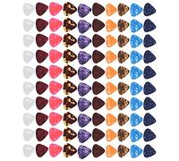 Brrnoo Guitar Picks For Acoustic Guitar, 3 Kinds of Thicknesses of 0.46mm/0.71mm/.96mm Can Be Selected Celluloid Material For Electric, Acoustic and Bass or Ukuleles (0.96 * 100 pieces)