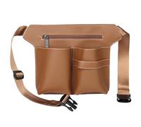 BRRNOO Hairdresser Bag Hair Bulb Bag Barber Tool Bag with Several Compartments for Scissors Struggles Hair Clips and Adjustable Carrier Straps for Hairdressers Barbersalon (Khaki)