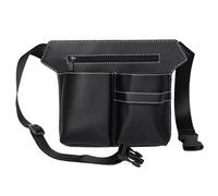 BRRNOO Hairdresser Bag Hair Bulb Bag Barber Tool Bag with Several Compartments for Scissors Struggles Hair Clips and Adjustable Carrier Straps for Hairdressers Barbersalon (Black)