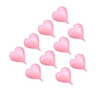 Brrnoo Heart Balloons, Decoration Balloon 10 Pcs Heart Shape Foil Mylar Foil Aluminum for Party Wedding Birthday Decor (Roseate)