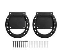 Brrnoo Horseshoe Cross Tie Ring 2 Pack Solid Steel with Expansion Screws for Horse Stall Barn Supplies