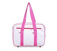 Brrnoo Japanese School Bag Uniform Handbag Student Backpack Spacious Daily with Sturdy Oxford Fabric for Girls Students Commuting Travel (White)