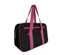 Brrnoo Japanese School Bag Uniform Messenger Bag Japanese Style Book Anime Satchel 15.75x11.81x5.91in Roomy Compartment with Oxford Fabric for School Commuting Casual Wear (Black)