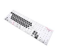 Brrnoo Keyboard Stickers, English Keyboard Stickers with Clear Pattern PVC Clear Frosted Decorative DIY Keycaps Replacement Letters for 84 to 108 Key