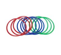 Brrnoo Kids Sensory Training Hoop Ring Connector Game, 10pcs Rings & 10pcs Connectors, 11 Inches Medium Size for Children, Soft Sturdy Plastic Exercise Toy