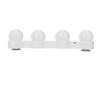 BRRNOO LED Vanity Mirror Light 4pcs LED Light Bulbs Adjustable Brightness 3 Color Modes with Suction Cup for Bathroom Cosmetic Mirror (Tricolor Light)