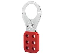 BRRNOO Lock Hasp, Lock Clasp Hasp Latch with 6 Hole Interlock 1.5in Inside Jaw Diameter Lockout Steel for Plastic Insulation Industrial Security Tool