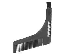 BRRNOO LShaped Mustache Trimming Guide Shaper, Beard Styling Tool for Men, Flexible Plastic Beard Template, Easy to Clean, Beard Line Maker with Box, 100% Beard Shaper Material: (Black)