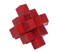 Brrnoo Luban Lock Brain Teaser, Wooden Kong Ming Lock 3D Interlocking Puzzle, Ancient Chinese Mortise & Tenon Wisdom, STEM Educational Toy, Screen Free Desk Gift