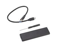 Brrnoo M.2 NGFF Enclosure, Aluminum Shell, USB C 3.1, UASP Protocol, Tool Less Design, LED Indicators, Black