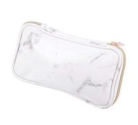 BRRNOO Mable Print PU Makeup Brushes Cosmetic Organizer Bag, Lightweight and Portable, Zipper Closure, Fashion Design, Enough Capacity, with were-, Anti-, Easy to Open and Close, for