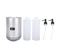 Brrnoo Massage Oil Warmer Adjustable Temperature Body Lotion Oil Warmer with Ambient Lights 2 Bottle Dispenser for Massage Relaxation (UK Plug)