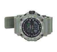 Brrnoo Men Watch,Mens Watches Military Watch Sports Digital Watches LED Night Light 50m Large Screen Rubber Strap World Time Zone Digital Display Watch OD Green