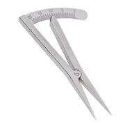 Brrnoo Metal Compass, Rotating Ruler Tool, Cursor Measuring Device, Stainless Steel for Marking Edges of Clothes and Shoes, Suitable for Leather Trimming Projects (Self-Locking Marking Gauge)