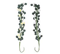 Brrnoo Miniature Flowers, Dollhouse Plants Easel Swing Decorative Long Bouquet 1:12 Dollhouse Garden Scene Rose String Miniature Plants Flower Rose String (Yellow rose)