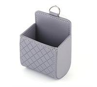 Brrnoo Multi Purpose Car Storage Pouch for Phones and Glasses Easy Installation PU Leather Stylish Gray Design