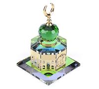 BRRNOO Muslim Crystal Gilded Al Aqsa Mosque Miniature Model Islamic Building Gift Home Decoration for Living Room Office Bedroom Shops