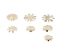 Brrnoo Nail Trimmer French Smile Line Cutter Nail Manicure Trimmer 7pcs Stainless Steel Straight Curved Beveled Wavy Patterns with 7 Styles for Art Salon Home Use (A-G gold)