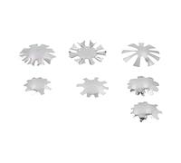 Brrnoo Nail Trimmer French Smile Line Cutter Nail Manicure Trimmer 7pcs Stainless Steel Straight Curved Beveled Wavy Patterns with 7 Styles for Art Salon Home Use (A-G style silver)
