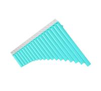 Brrnoo Pan Flute, 18-Pipe Pan Flute G-G3 Range & C Key Pipes Instrument Panpipes Chinese Traditional Woodwind Instrument with Carry Bag (Blue)