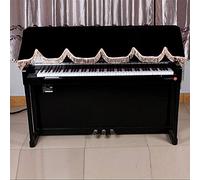 Brrnoo Piano Cover, Piano Keyboard Cover Protective 11.8 * 11.8 * 1 in Flannelette Half Covered Dust Upright for 88 Keys Upright (Black)