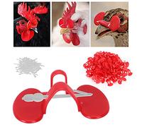 Brrnoo Pinless Peepers For Chickens, Chicken Blinders with Eye Emboli 100pcs Pheasant Poultry Blinders Spectacles Peepers Anti Pecking Eyeglasses Tool For Pet Middle (Medium double beam)