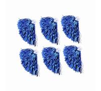 Brrnoo Pom Poms, Cheer Cheerleading Sports Party Dance Useful Accessories 6pcs 7 Colors Cheerleader Squad Cheer Sports Party Dance Useful Accessories (Blue)