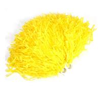 Brrnoo Pom Poms Cheerleading, Cheerleader with Handle, Accessories Cheering Squad, Cheerleading 2pcs for Sports Party Dance Team (Yellow)