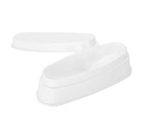 BRRNOO Portable Nail Dipping Powder Tray Manicure Tool Finger Groove DIY Nail Art Tool for Round and Oval Nails White ABS 11 X 3.8 X 3.2cm
