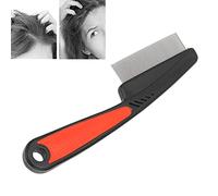 Brrnoo Professional Metal Fine Tooth Lice Nit Comb, Head Lice Removal Tool for Kids, Adults, and Pets, Stainless Steel, Durable, Reusable, Screen and Detect Lice Regularly, Anti-slip