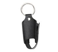 Brrnoo PU Leather Inhaler Carrying Case with Safety Clip and Snap Loop Design for Home Work Travel (Black)