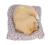 Brrnoo Pug Stuffed Animal, Interactive Plush Toy Snuggle Puppy Fake Dog Electronic Pets Dog Adorable Sleeping Puppy Children Toys Decorations Gifts for Boys Girls (Labrador)