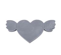 Brrnoo Resin Pet Memorial Stone Heart with Wings Personalized Engraving Garden Yard Decor Dog Cat Memorial Headstone for Sympathy Condolence Present