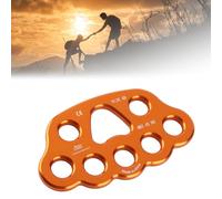 Brrnoo Rigging Plate, Climbing Screw/Fastener Rigging Plate Descender 45Kn Climbing 8 Holes Rock Gear