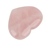 Brrnoo Rose Quartz Heart, Rose Quartz Crystals Valentines Women Crystal Gifts Anxiety Receive Energy Carved Healing Stone Healing for Reiki Gemstone Polished Rocks Meditation