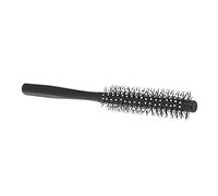 Brrnoo Round Hair Comb, Anti Static Curly Styling, Mini Size | Wood Nylon, Flexible Ball Tip Teeth, Detangling Brush for Wavy Curls, Non Slip Grip, Portable Styling