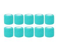 BRRNOO Self Adhesive Elastic Bandage Multipurpose Disposable Shockproof Antislip Handle Strap 10Pcs Non Woven Fabric 5cm X 450cm for Artists and Sports Enthusiasts (Green)