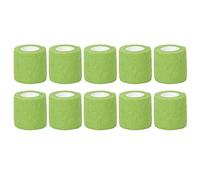 BRRNOO Self Adhesive Elastic Bandage Multipurpose Disposable Shockproof Antislip Handle Strap 10Pcs Non Woven Fabric 5cm X 450cm for Artists and Sports Enthusiasts (Grass Green)