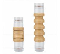 Brrnoo Silicone Dual Head Travel Bottle 2 Pcs for Toiletries Foldable 47ml Chambers Proof Soft Sturdy Material Secure Cap Macaroon Colors Efficient Travel Size (Yellow)