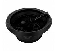 Brrnoo Silicone Face Ice Bath Bowl with Built in Ice Tray and Detachable Breathing Tube for 10-15 Minute Cryotherapy Skincare Beauty (Breathable Version (Black)